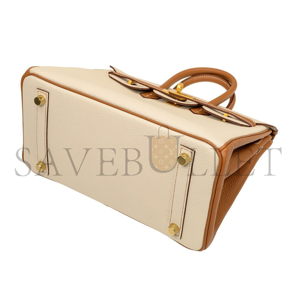 h**mes master birkin 30 epsom sellier milkshake white G01den brown gold buckle bag h028368ck3z (30*23*15cm)